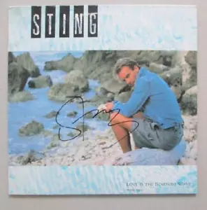 STING LOVE IS THE SEVEN WAVE FIRMATO LP 1985 AUTOGRAFO COA POLIZIA ORIGINALE - Foto 1 di 1