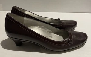 Homy Ped Comfort Yardley Size 6.5 Women’s Dark Purple Leather Low Heel Shoes - Bild 1 von 11
