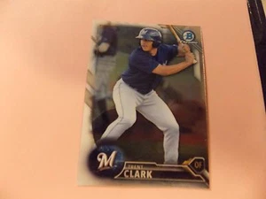 2016 Bowman Chrome Milwaukee Brewers Trent Clark Carolina Mudcats - Picture 1 of 2
