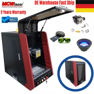 50W Closed JPT Fiber Laser Engraving Marking Machine 150mmx150mm DE Stick - Picture 1 of 11