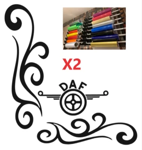 DAF Truck Stickers Daf Axle Style Truck Cab Window Stickers Any Colour Xf Xg - Picture 1 of 4