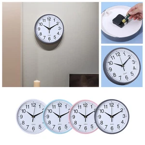20CM Wall Clock Quartz Round Clock Home Decor Quartz Clock, 4 Colors Wall Clock - Picture 1 of 23