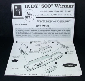 AMT All Stars 1:32 INDY '500' GANADOR Coche de carreras especial; SOLO INSTRUCCIONES - Imagen 1 de 1