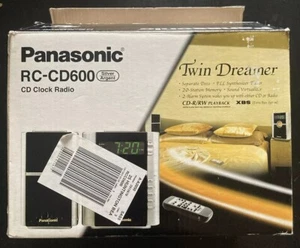 Panasonic RC-CD600 Silver Twin Dreamer CD Clock Radio XBS Open Box - Picture 1 of 17