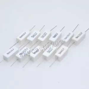 2x 1-12 Ohm 5W Audio Lautsprecher Frequenzteiler Frequenzweiche Keramik Zement Widerstand - Bild 1 von 8