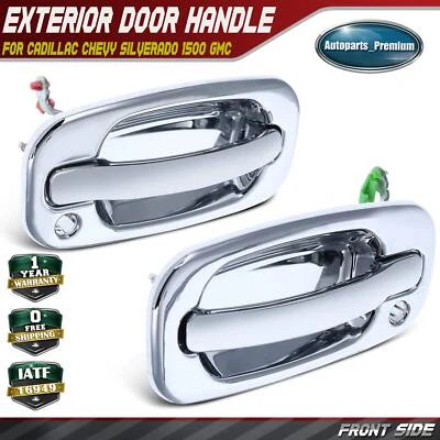Manija de puerta exterior de metal mejorada para Chevrolet Silverado 1500 GMC Yukon delantera Foto 1 de 4