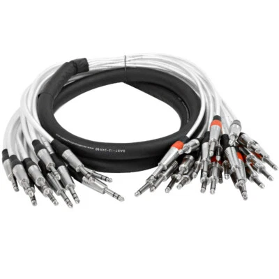 Seismic Audio - 12 Channel  7 Foot 12 1/4" TRS to 24 TS Insert Snake Cable - Image 1 of 4