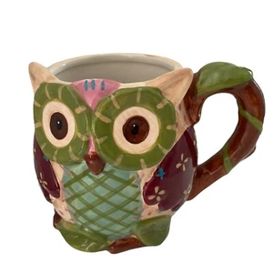 Owl Mug Pier 1 Imports Olli The Owl Large 3D Hand-Painted Mug 16 oz Coffee Mug - Picture 1 of 6