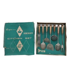 RARE EMPEX BRAND Empire Amerex HOMEMAKER Deluxe KITCHEN SET Hanger Mid Century - Picture 1 of 16