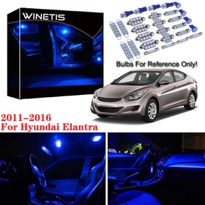 Kit de equipamiento interior de luz LED azul 8 piezas para Hyundai Elantra 2011-2016 + herramienta gratuita - Imagen 1 de 12