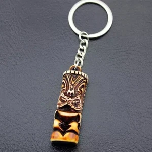 Porte-clé /Déco de sac Tiki marron - Style polynésien maori - Foto 1 di 6