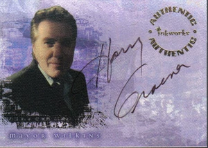 BUFFY REFLECTIONS AUTOGRAPH CARD A4 HARRY GROENER AS MAYOR WILKINS - Picture 1 of 1