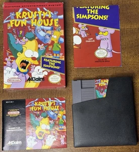 Krusty's Fun House feat. the Simpsons! Nintendo NES Complete CIB W/Poster Tested - Picture 1 of 12