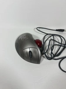 Logitech TrackMan Wheel Mouse USB Optical Trackball Silver Wired T-BB18 Working - Picture 1 of 7