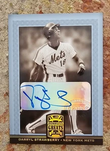 DARRYL STRAWBERRY AUTO Signed AUTOGRAPH New York Mets Donruss MLB Greats - Picture 1 of 2