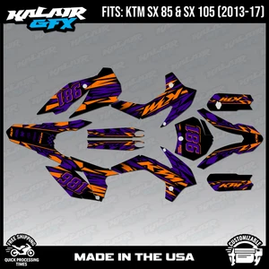 Graphics Kit for KTM 85SX 105SX SX85 SX105 (2013-2017) Twitch Series - Purple - Picture 1 of 4