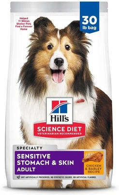 Hill's Science Diet Adulto Sensible Estómago y Piel Pollo Receta Perro Seco 30LB Foto 1 de 4
