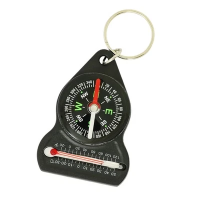 Keyring Compassing Thermometer Combo Must Have for Outdoor Activities Tool - Image 1 of 4