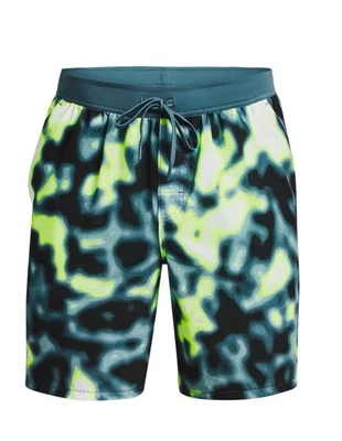 Pantalones cortos de tabla Under Armour Shorebreak 2 en 1 para hombre azul lima grandes Foto 1 de 4