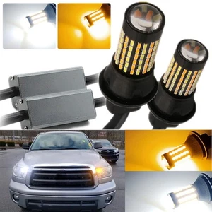 2X 3157 3156 Switchback Canbus LED Turn Signal Light DRL Bulbs for Toyota Tundra - Bild 1 von 12