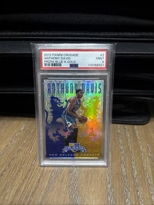 2012-13 Panini Crusade Anthony Davis Rookie blue/gold Holo Silver Prizm PSA 9 - Bild 1 von 2
