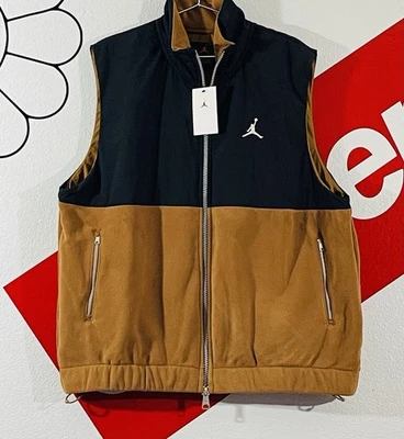 New Air Jordan Essentials Winter Vest Mens Large Black & Brown FD8628 281 - Image 1 of 3