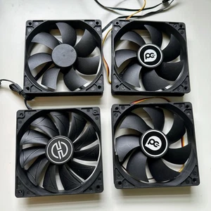 Bundle of 4 120mm Brushless PC Case Fans (3 x 3-pin & 1 x 4-pin) - Lightly Used - Afbeelding 1 van 2