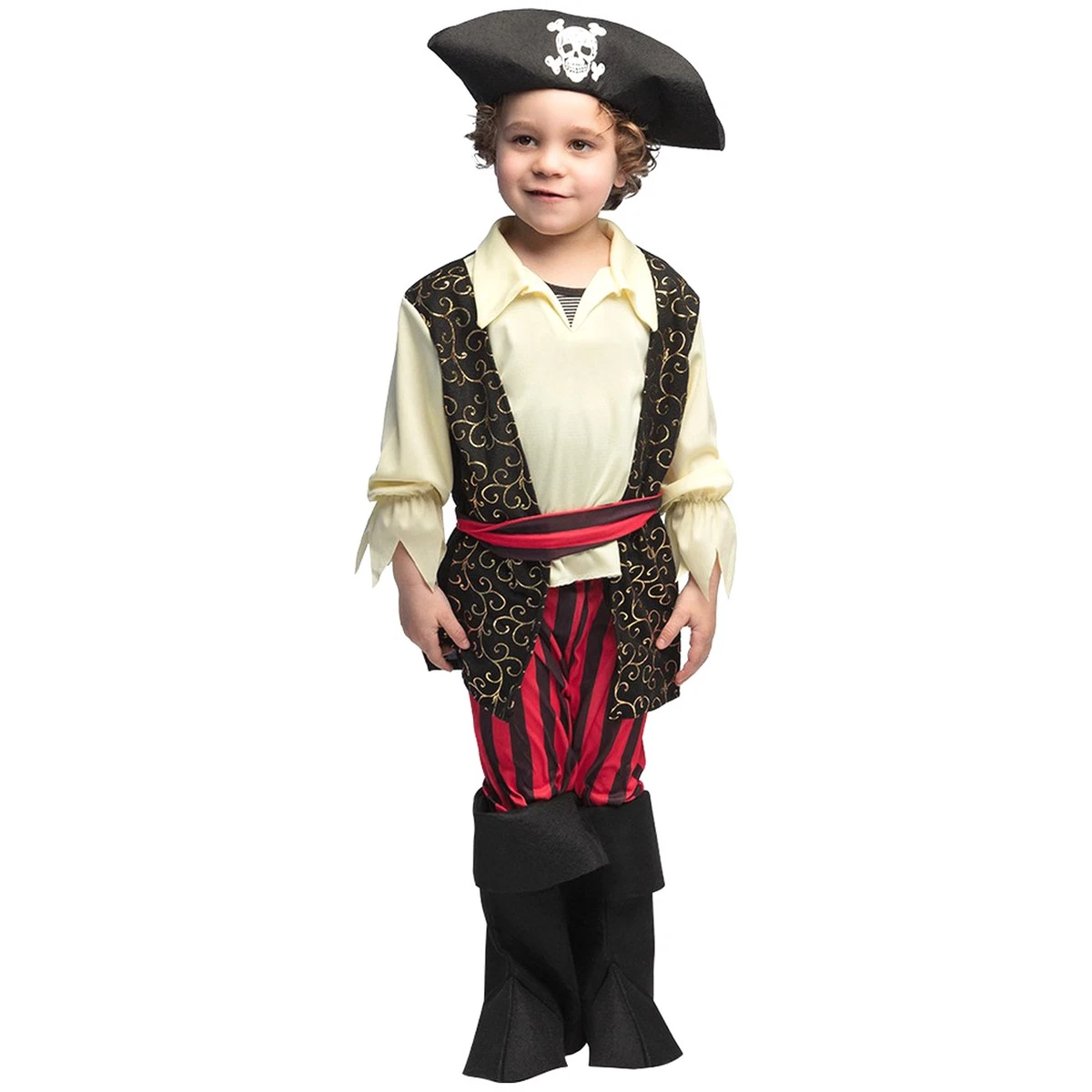 Piraten-Kostüm Für Jungen – Komplettset Mit Hemd, Hose & Bandana – Größe S