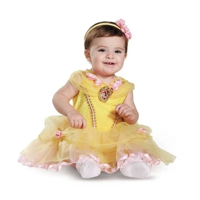 Disney Baby Princess Belle Halloween Costume Dress & Headband 12-18 Months #5828 - Image 1 of 4