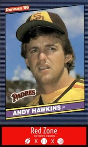 1986 Donruss - #284 Andy Hawkins NM Set Break. - Picture 1 of 2