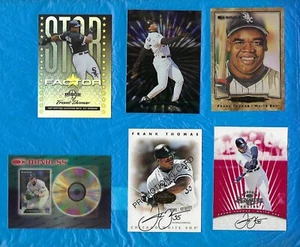 LOTTO PROMO 6 CARTE FRANK THOMAS FOGLIA LIMITATA DONRUSS DIAMOND KING LEAF FIRMA - Foto 1 di 2