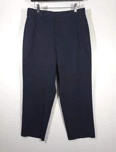 Nuevo Ralph Lauren Etiqueta Púrpura Para Hombre Pantalones Azul Marino Plisados Algodón Pantalones Talla 30x26 - Imagen 1 de 9