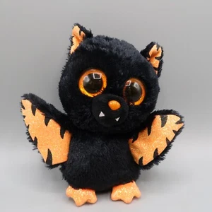 Peluche Ty Beanie Boo Mortimer El Murciélago Negro Seda 6" Naranja Halloween Otoño Juguete - Imagen 1 de 4
