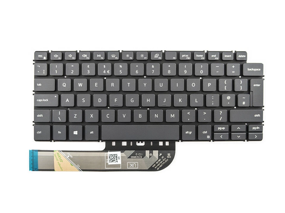 Genuine DELL Inspiron 7391 7300 5400 2-in-1 UK Keyboard BACKLIT with £ Key NWD23 - Image 1 of 2