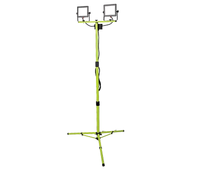 Luceco Eco Slimline IP65 Tripod Telescopic Work Site Lights Twin 2 x 20W LED