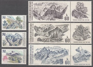 CZECHOSLOVAKIA 1969 SC#1640/45 **MNH set, Tatra, Mountains Natl. Park. - Imagen 1 de 1