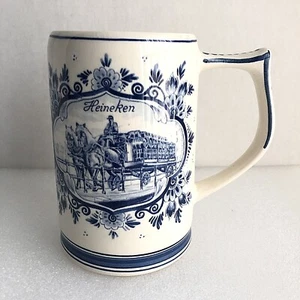 Heineken Delft blau Steinbecher Keramik handbemalt 't Delftsche Huys Holland 70er Jahre - Bild 1 von 6