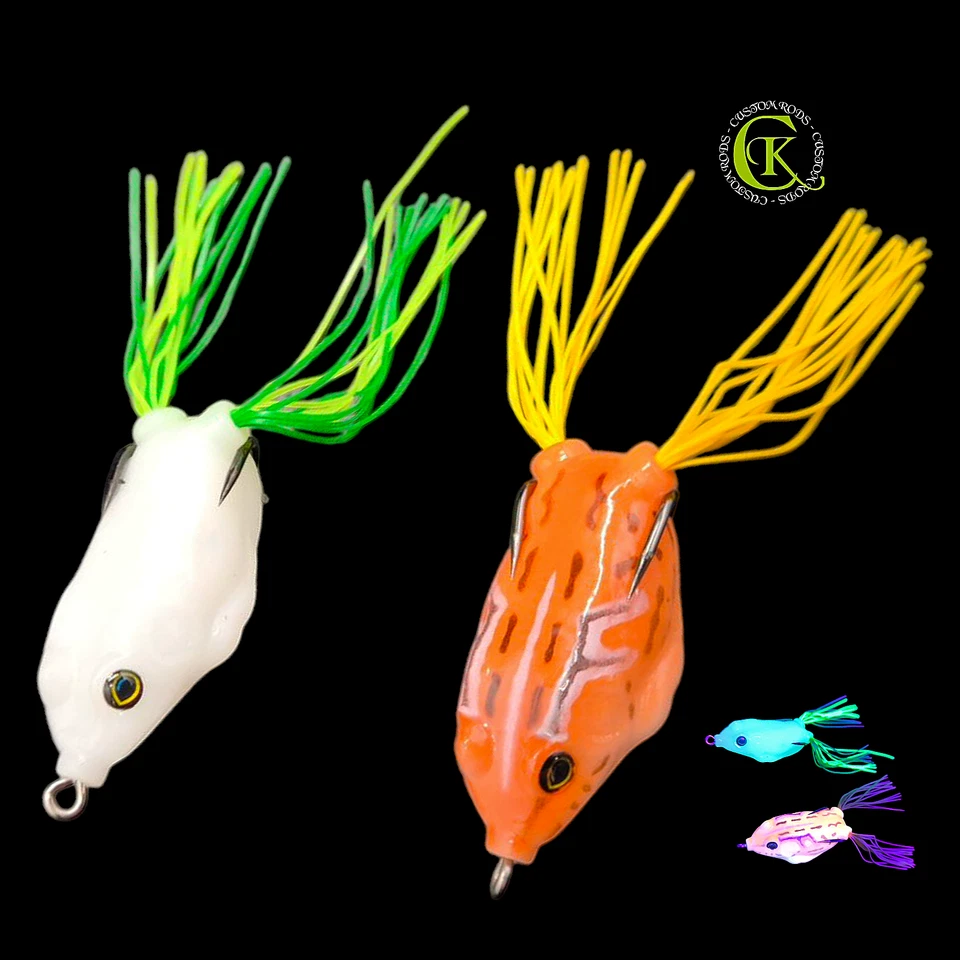 2x 5,5cm TopWater Frosch Frog Imitate Insekt Wobbler Kunstköder Raubfisch Barsch - Bild 1 von 1