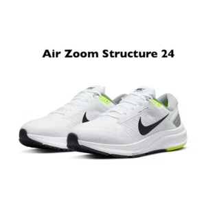 Nike Air Zoom Structure 24 White Pure Platinum Mens Road Running Shoe 14 - Picture 1 of 6