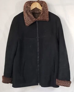 Duck Sport (Blue Duck) 100% Shearling Black Classic Parka Men's Medium - Picture 1 of 11