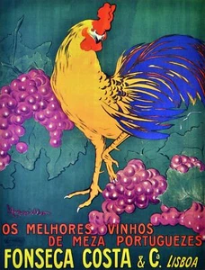 Decor Poster.Interior design.Room art.Fonseca Lisboa Rooster wine.7390 - Picture 1 of 1