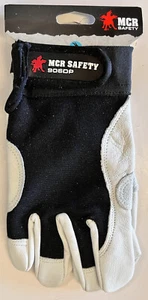 Guanti da lavoro di sicurezza MCR 906DP cinturino pelle/spandex medio 60HN36 1 paio - Foto 1 di 8