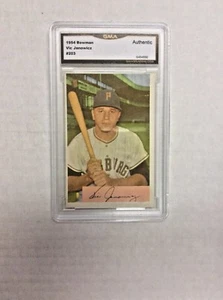 1953 Bowman  Baseball Vic Janowicz   #203 GMA Authentic - Nice Card - Picture 1 of 2