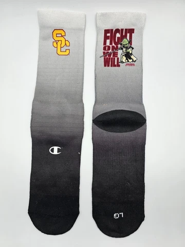 NEW w/o Tags Mens Champion USC Trojans Star Wars Yoda Sock Size Large MSRP $23 Cover