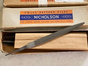 NICHOLSON #36527 6" Half Round 1 Cut XF Swiss Pattern Hand File, Made in USA - Picture 1 of 4