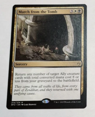 MTG March From The Tomb 214 BFZ Battle For Zendikar Rare LP x1 - Image 1 of 2