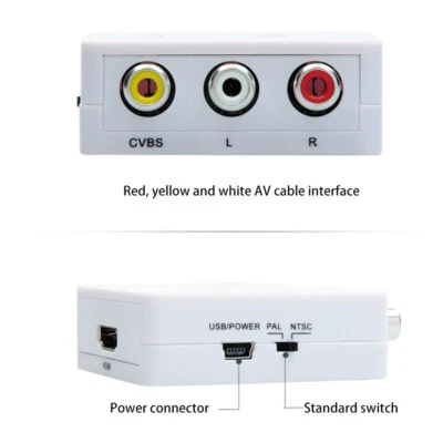 HDMI zu Cinch Adapter Box Composite AV CVBS Videokonverter Full HD 1080p 720p - Bild 1 von 4