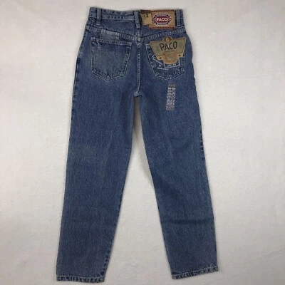 Pantalones de mezclilla de pierna cónica vintage Paco Jeans para mujer talla 12 azules nuevos Foto 1 de 4