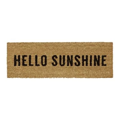 Fußmatte schmal HELLO SUNSHINE Fußabtreter aus Gummi PVC Kokos geeignet für B... - Bild 1 von 4