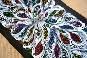 Pintura Original SELINA NUMINA 125 x 55 cm - Pinturas Aussie Arte Aborigen - Imagen 1 de 6